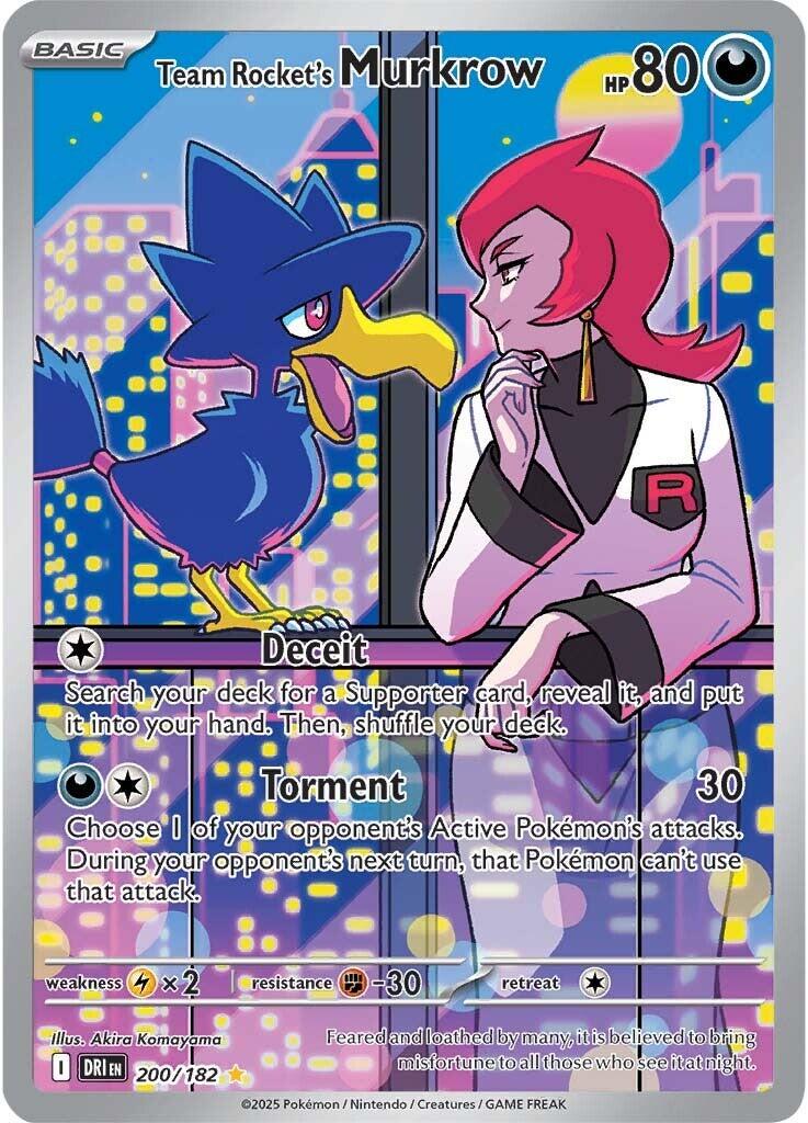 English Singles - 200/182 - Team Rocket's Murkrow - Destined Rivals