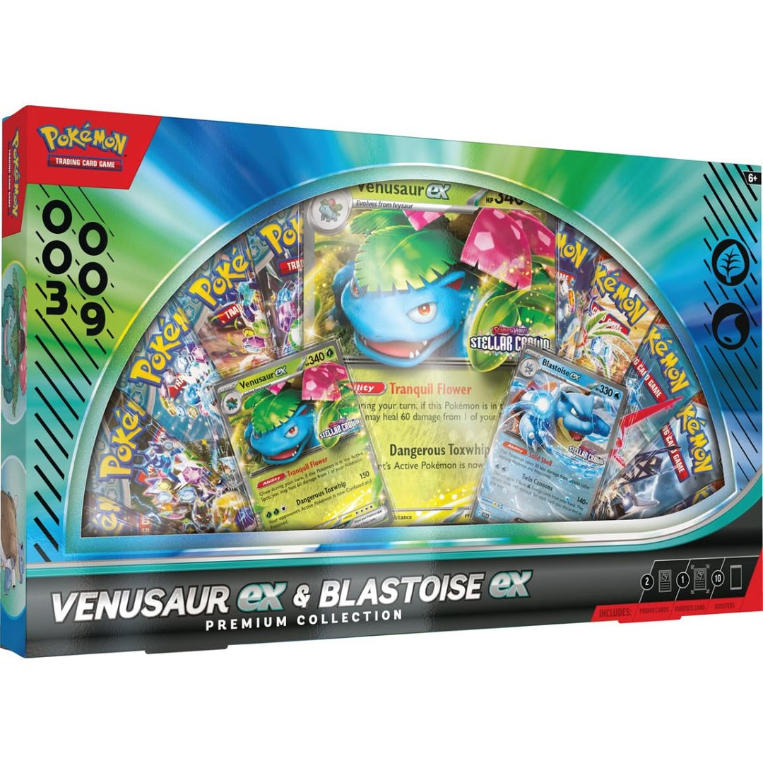 Pokémon Cards - VENUSAUR EX and BLASTOISE EX Premium Collection (SV)