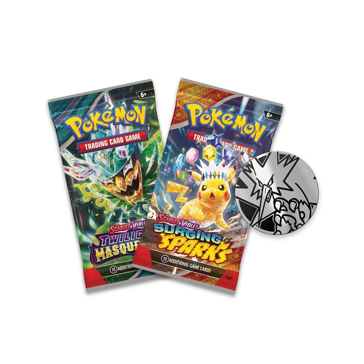 Pokémon Cards - Scarlet & Violet - 3 Team Rocket's Pokémon with 2 Booster Packs & Coin