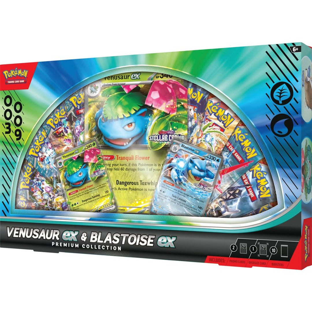 Pokémon Cards - VENUSAUR EX and BLASTOISE EX Premium Collection (SV)