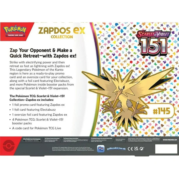 Pokémon Cards - Scarlet & Violet - 151 Collection - Zapados ex