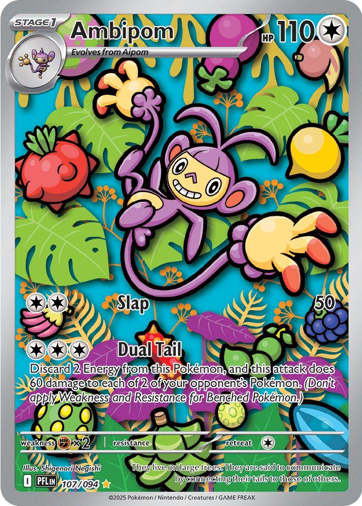 English Singles - 107/094 Ambipom - Phantasmal Flames