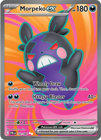 English Singles - 102/084 - Morpeko EX- Pitch Black