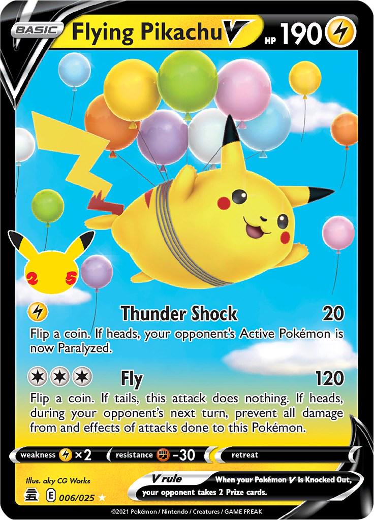 English Singles - 006/025 Flying Pikachu V - Pokemon Celebrations