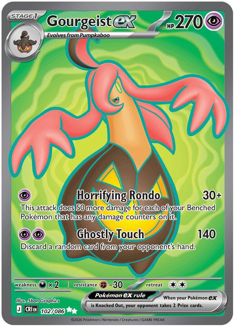 English Singles - 102/086 Gourgeist ex - Chaos Rising