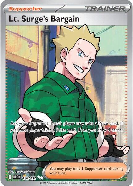 English Singles - 170/132 Lt. Surge's Bargain - Mega Evolution