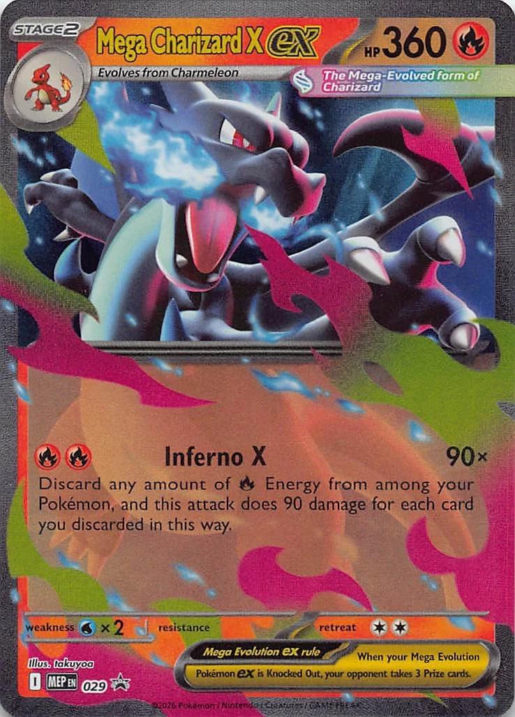 English Singles - Mega Charizard X Ex #29 Pokemon Promo