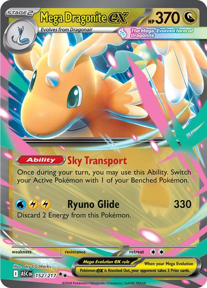 English Singles - 152/217 Mega Dragonite ex - Ascended Heroes