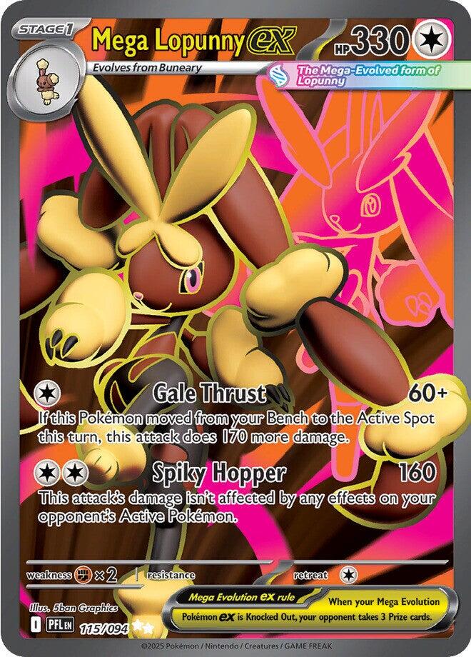 English Singles - 115/094 Mega Lopunny Ex - Phantasmal Flames