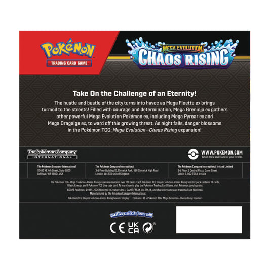 Pokémon Cards - Mega Evolution - Chaos Rising Booster Box (ME04) (EN) (PRE-ORDER)