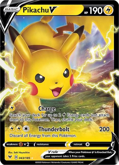 English Singles - 043/185 Pikachu V - Vivid Voltage