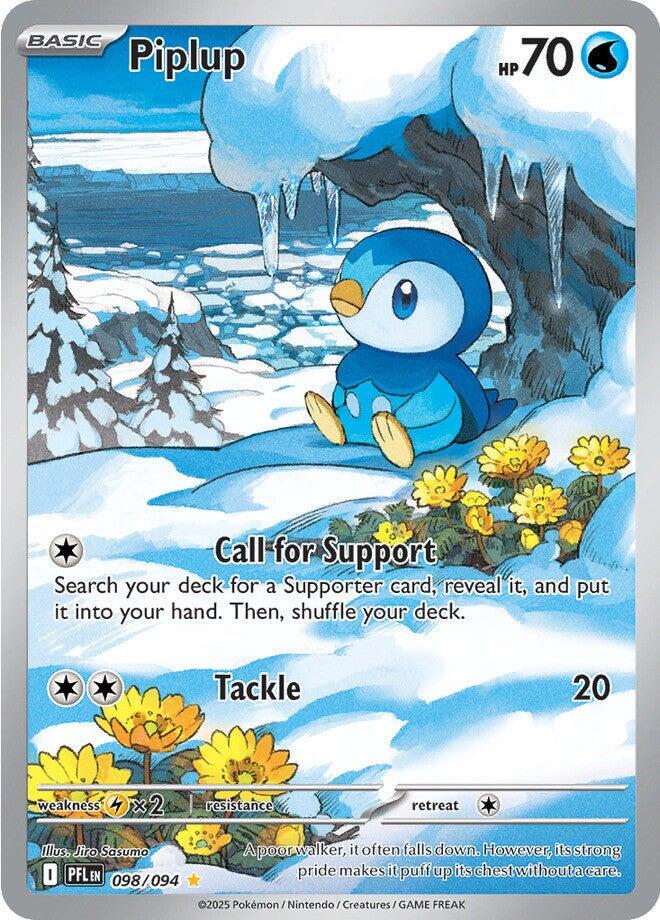 English Singles - 098/094 Piplup - Phantasmal Flames