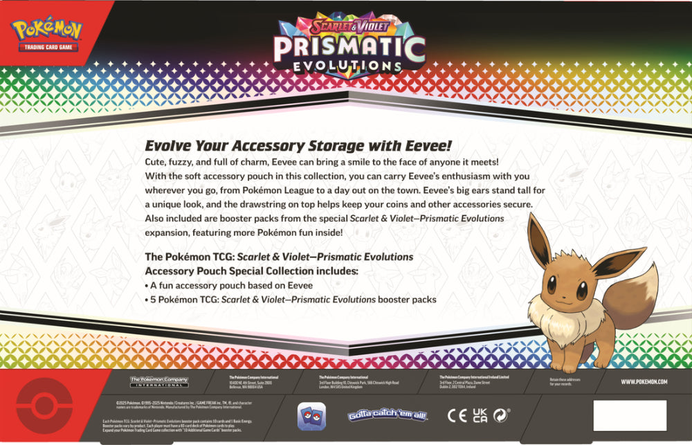 Pokémon Cards - SV8.5 Prismatic Evolutions Special Collection Accessory Pouch