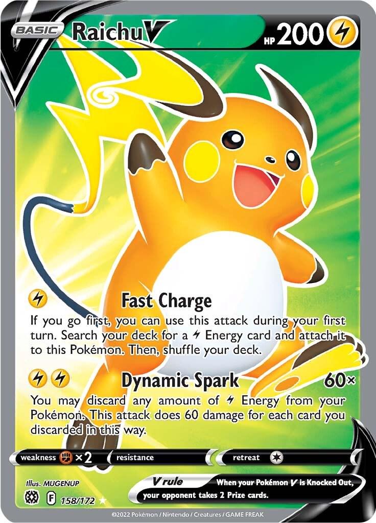 English Singles - 158/172 Raichu V - Brilliant Stars
