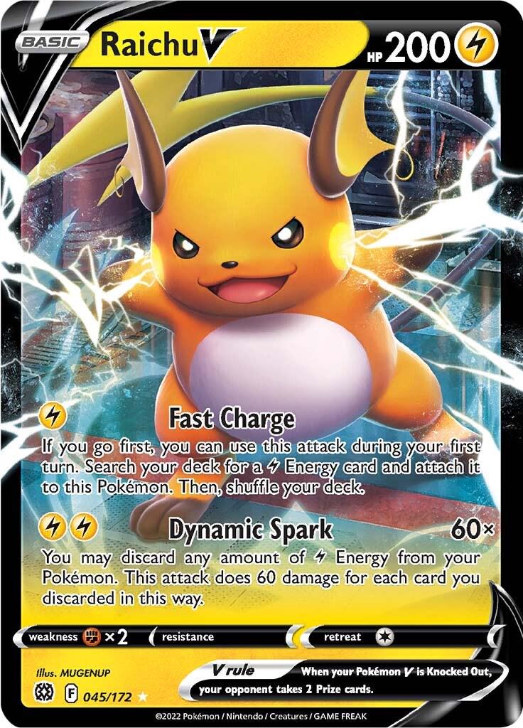 English Singles - 045/172 Raichu V - Brilliant Stars