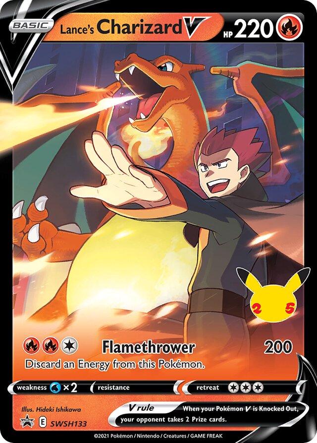 English Singles - SWSH133 Lance's Charizard V - Pokemon Celebrations