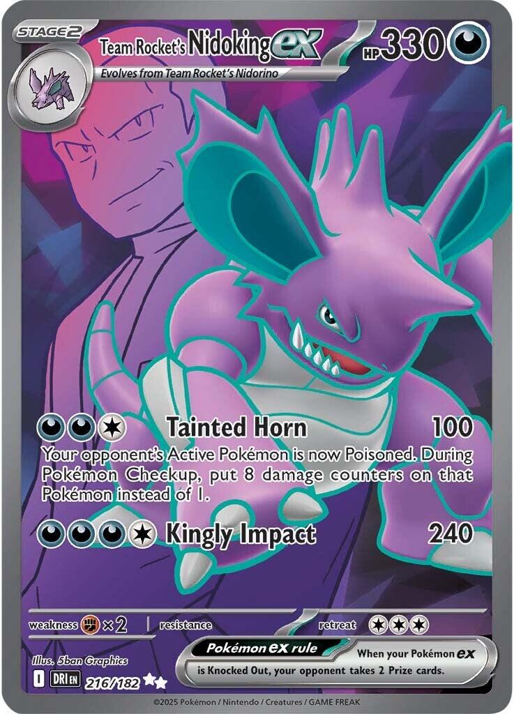 English Singles - 216/182 Team Rocket's Nidoking ex - Destined Rivals