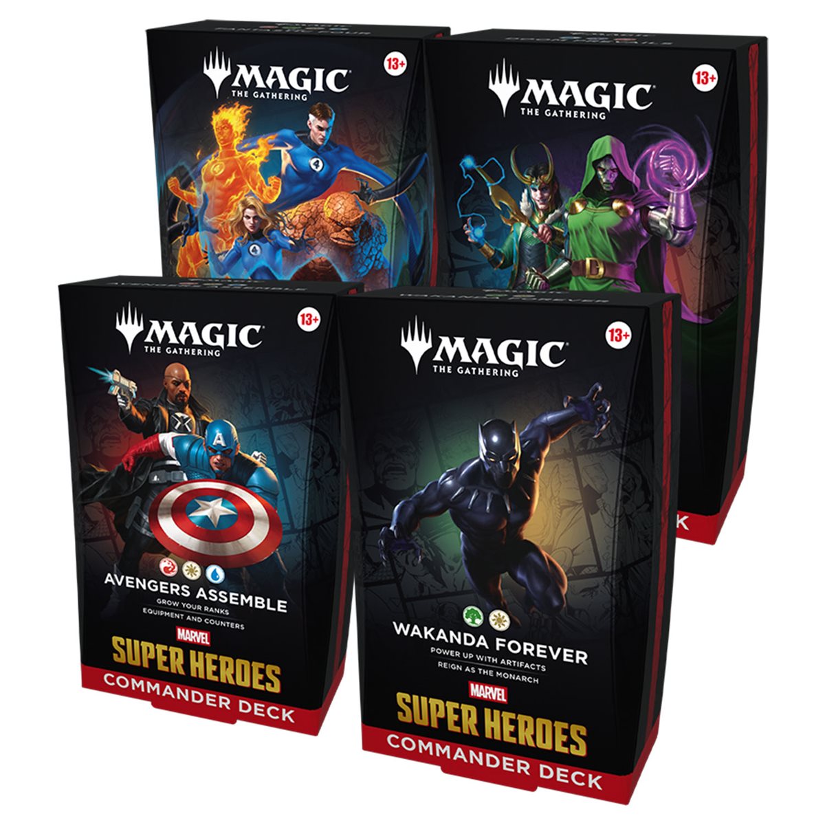 Magic: The Gathering - Marvel Super Heroes: Commander Deck - set of 4 (MTG) (PRE-ORDER)