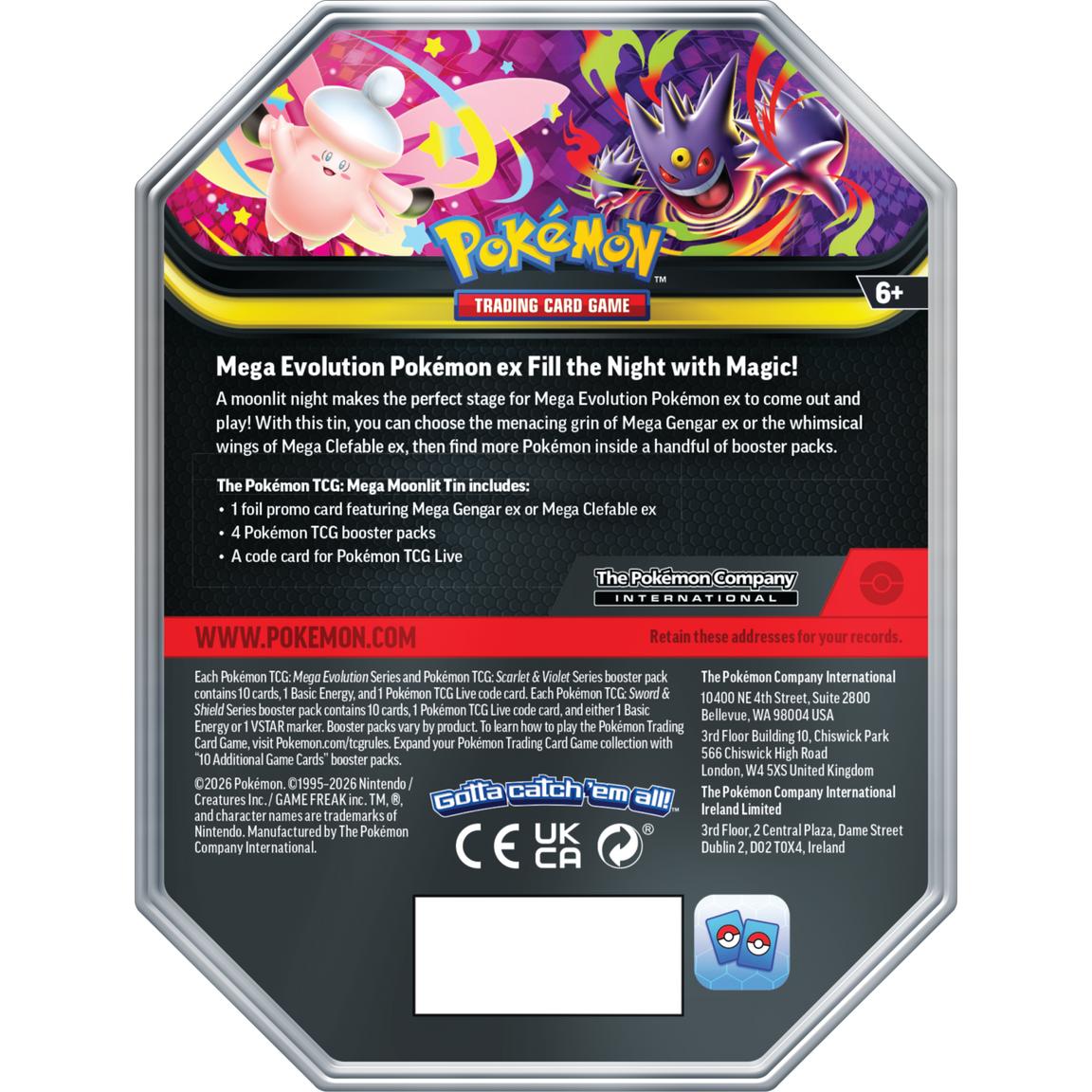 Pokémon Cards - Mega Moonlit Tin (EN) (PRE-ORDER)