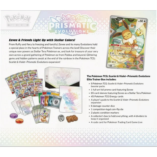 Pokémon Cards - Scarlet & Violet - Prismatic Evolutions SV8.5 - Elite Trainer Box (ETB) (EN)