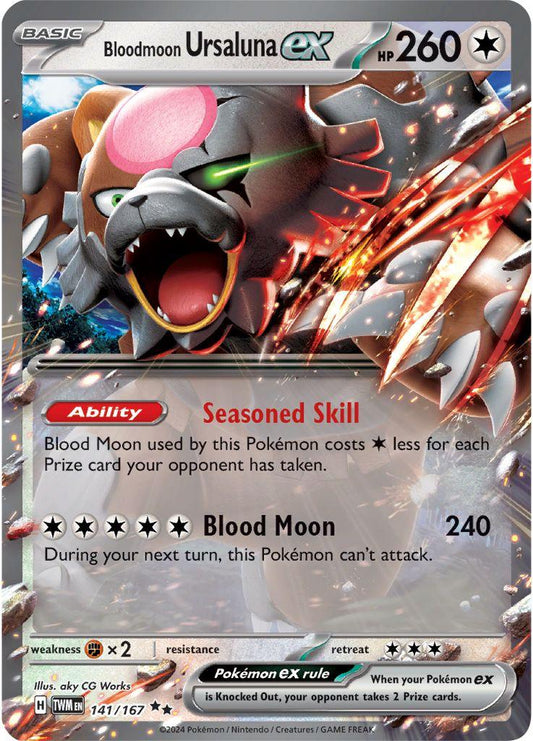 English Singles - 141/167 Bloodmoon Ursaluna ex - Twilight Masquerade