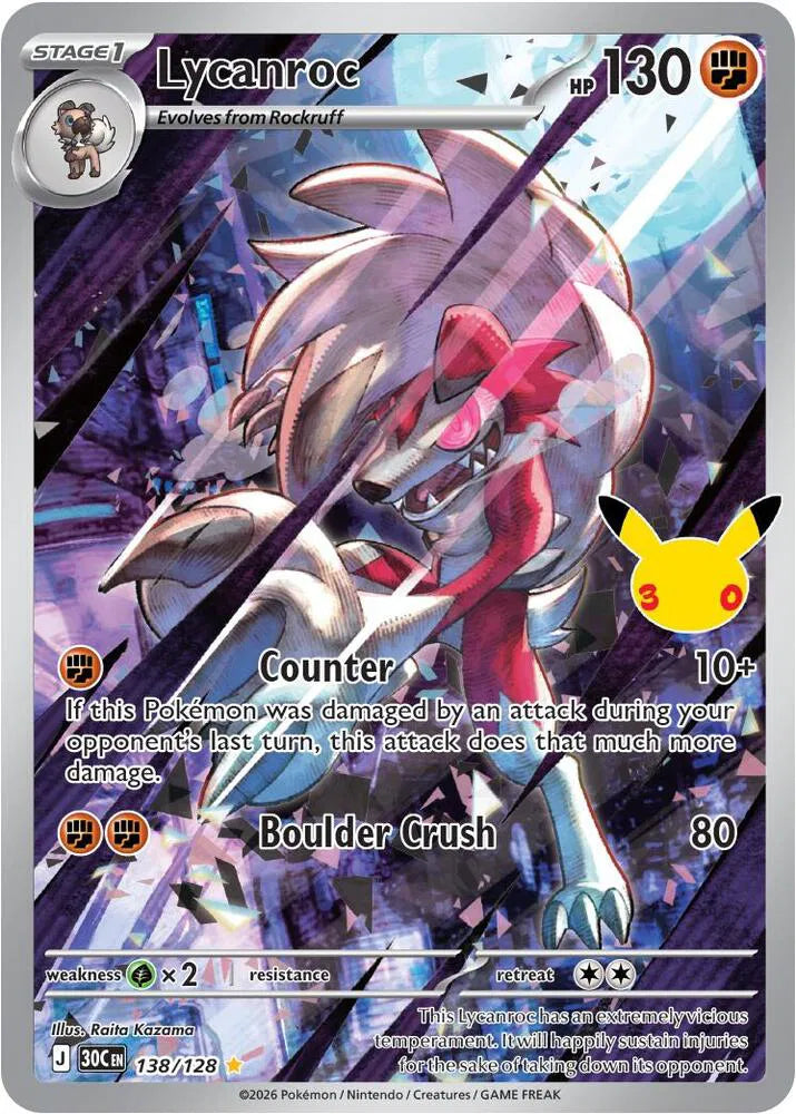 English Singles - 138/128 Lycanroc - 30th