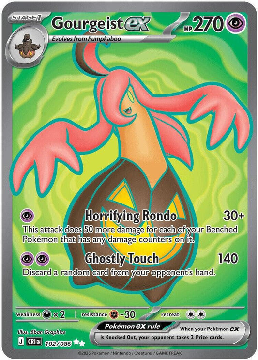 English Singles - 102/086 Gourgeist ex - Chaos Rising