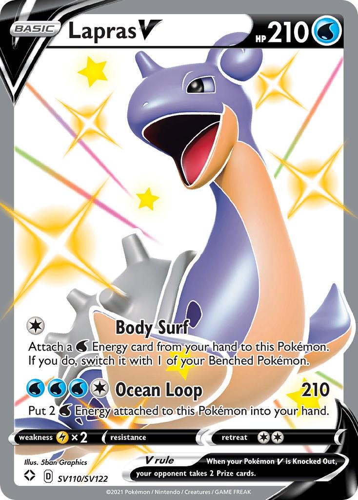 English Singles - SV110/SV122 Lapras V - Shining Fates