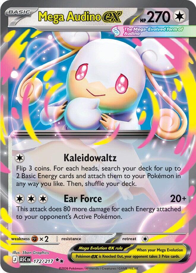 English Singles - 172/217 Mega Audino ex - Ascended Heroes