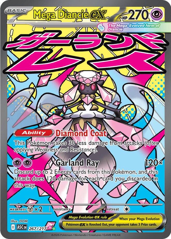 English Singles - 267/217 Mega Diancie ex - Ascended Heroes