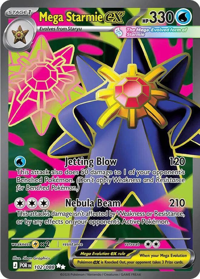 English Singles - 102/088 Mega Starmie ex - Perfect Order