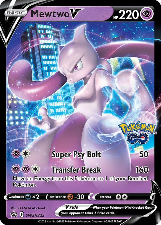 English Singles - Mewtwo V #SWSH223 Pokemon Promo