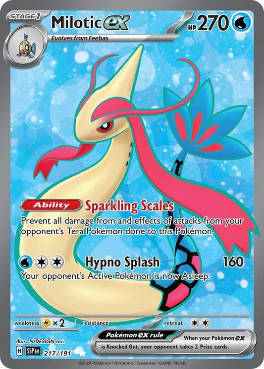 English Singles - 217/191 Milotic ex - Surging Sparks