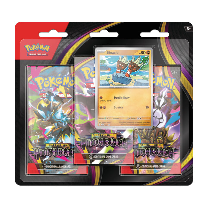 Pokémon Cards - Mega Evolution - Pitch Black 3-Pack Blister (ME05) (EN) (PRE-ORDER)