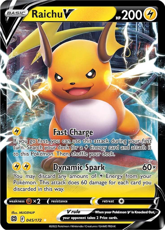 English Singles - 045/172 Raichu V - Brilliant Stars