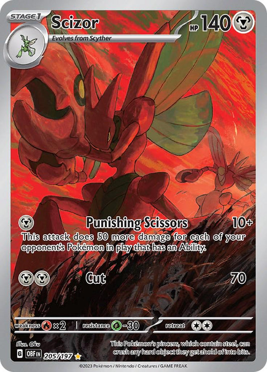 English Singles - 205/197 Scizor - Obsidian Flames