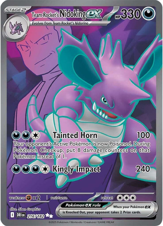English Singles - 216/182 Team Rocket's Nidoking ex - Destined Rivals