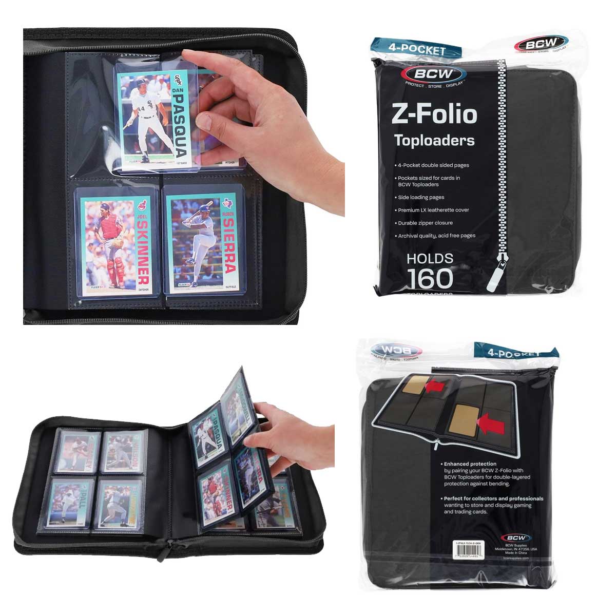 4-POCKET Z-FOLIO LX ALBUM TOPLOADERS (Multiple Colors)