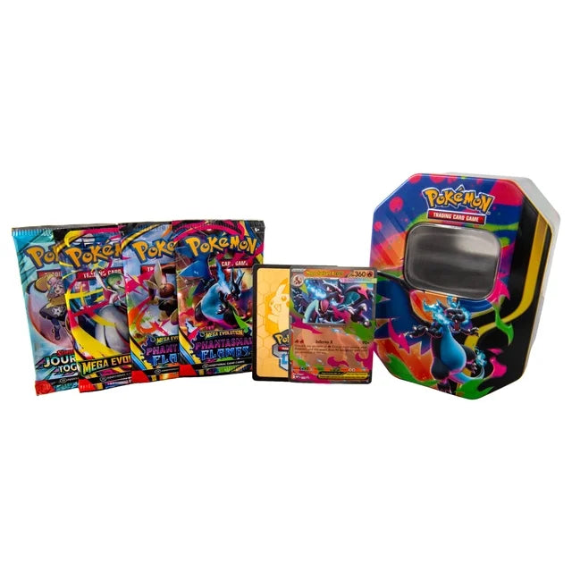 Pokémon Cards - Mega Evolution - Mega Charizard Tin - Mega Charizard X ex (EN)
