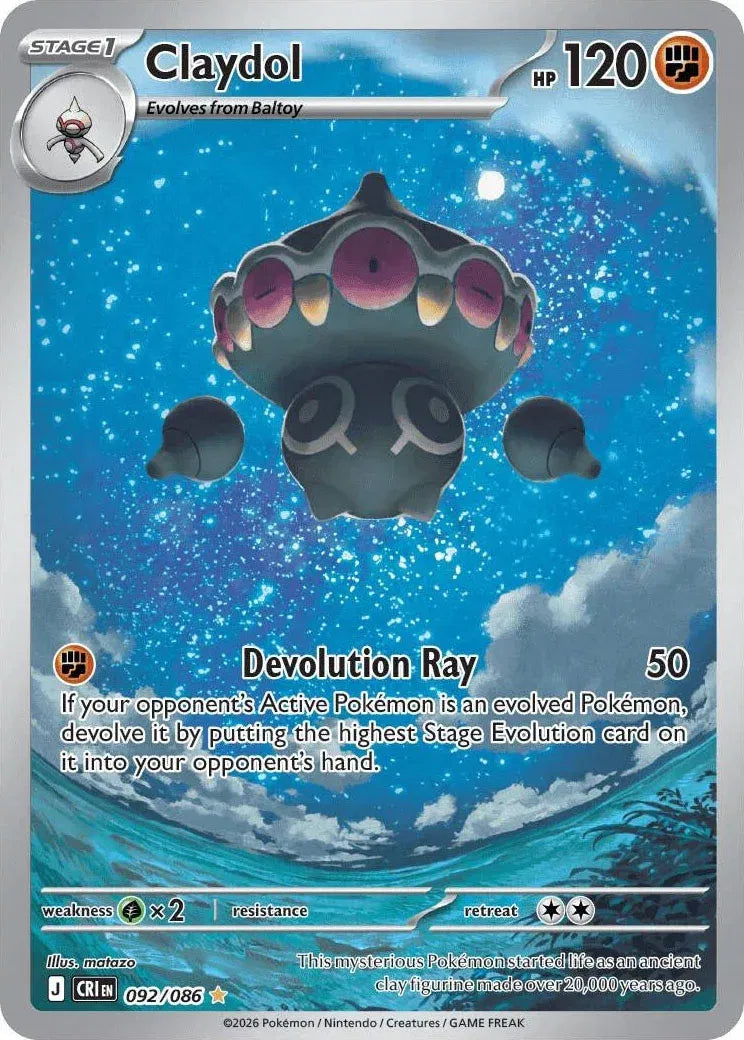 English Singles - 092/086 - Claydol - Chaos Rising
